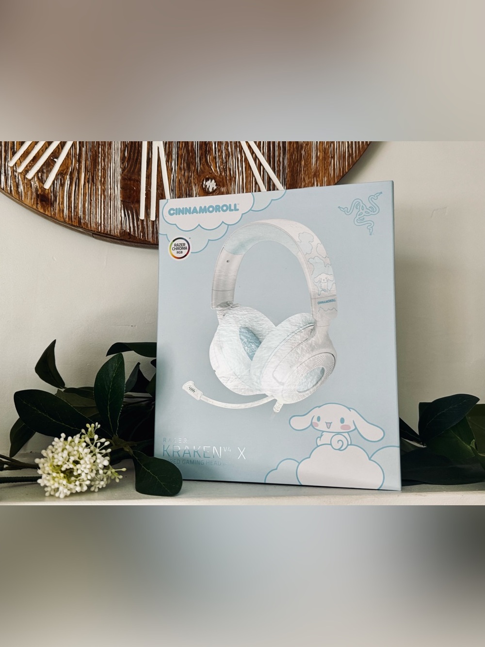 New Cinnamoroll Razer Kraken V4 X Wired Headset 🎧 Via Blue Headphones - Sealed